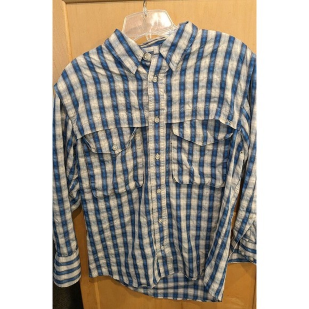 C.C. Filson Shirt Button Up Mens shirt Long Sleeve plaid Fishing Outdoor Small
